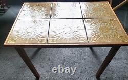 1 Vintage Ceramic Table Scandinavian Teak Furniture Danish Design Table 1960s