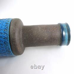 29cm Vintage Mid Century HAK Danish Stoneware Nils Kahler Blue Pottery Vase