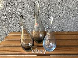 3 Per Lutken Holmegaard vase Glass Denmark MID CENTURY VINTAGE EAMES ERA