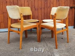 4x Dining Room Chairs Chair Vintage Retro 60s Danish 60er Chairs Mid Century B