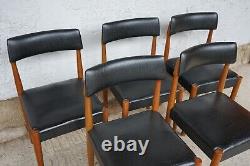 5x Designer Dining Room Chairs Chair Vintage 60s Mid Century Danish 60er Chairs