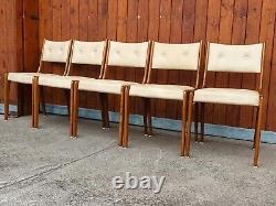 5x Designer Dining Room Chairs Vintage 60s Mid Century Danish 60er C