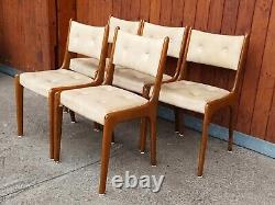 5x Designer Dining Room Chairs Vintage 60s Mid Century Danish 60er C