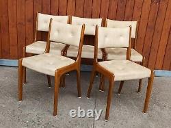 5x Designer Dining Room Chairs Vintage 60s Mid Century Danish 60er C