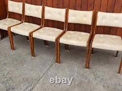 5x Designer Dining Room Chairs Vintage 60s Mid Century Danish 60er C