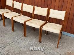 5x Designer Dining Room Chairs Vintage 60s Mid Century Danish 60er C