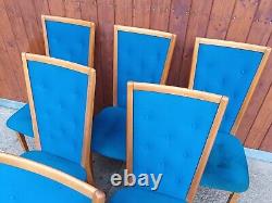 6x Dining Room Chairs Chair Vintage 60s Mid Century Danish 60er Chairs