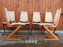 6x Teak Dining Room Chairs Vintage Retro 60s Danish 60er Mid Century