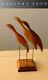 Atomic Mid Century Modern Abstract Birds Teak Sculpture! Vtg 50s 60s Danish Art
