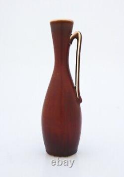 Brown Ceramic Vase Gunnar Nylund Rörstrand MID 20th Century Modern