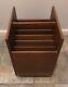 Bruksbo Mcm Rolling Magazine Rack Vintage Mid Century Modern Norway Danish Teak