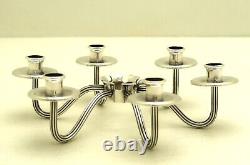 Danish Anton Michelsen Mid-Century Modern Sterling Silver 6 Arm Candelabra