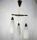 Danish Modern Chandelier Pendant Teak Atomic Scandinavian Style Louis Kalff