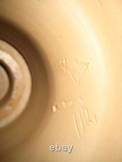 Danish Modern Hjorth Art Pottery Vase #112 Compote Bornholm Denmark Mid Century