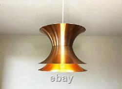 Danish mid century pendant lamp, 1960s space age ceiling lamp