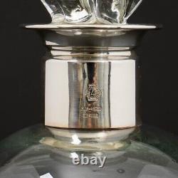 E. Dragsted Denmark Sterling Silver & Glass Decanter 7.5 T Mid Century Modern
