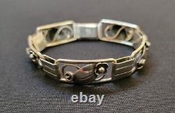 John Lauritzen Danish Mid-Century Modernist Silver Bracelet