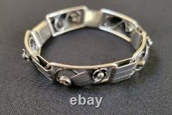 John Lauritzen Danish Mid-Century Modernist Silver Bracelet