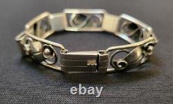 John Lauritzen Danish Mid-Century Modernist Silver Bracelet