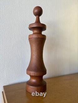 Laurids lonborg Rare 11 Pepper Mill Turned Wood Teak MID CENTURY Danish Modern