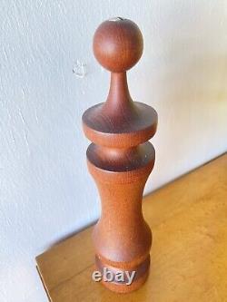 Laurids lonborg Rare 11 Pepper Mill Turned Wood Teak MID CENTURY Danish Modern