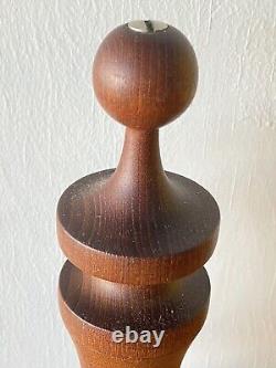 Laurids lonborg Rare 11 Pepper Mill Turned Wood Teak MID CENTURY Danish Modern