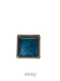 Lee Rosen Design-Technics Vintage Mid-Century Box Blue with crystal like stones