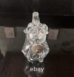 Mid Century Danish Clear Glass Dog Decanter Snapshund By Holmegaard C. 1960's