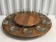 Mid Century Danish Jens Quistgaard Digsmed Teak Lazy Susan With Smoked Glass