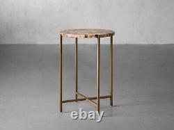 Mid Century Danish Modern Coffee Table, Brown Petrified Wood Martini Table Decor