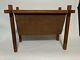 Mid Century Danish Modern Skjode Skjern Teak Suede Magazine Holder Rack Denmark