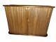 Mid Century Danish Modern Tambour Teak Cd Holder Storage Rack Case Rolling Doors