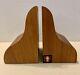 Mid-century Danish Modern Teak Wood Bookends Brostrom Denmark Minimalist