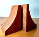 Mid-century Danish Modern Teak Wood Bookends Brostrom Denmark Minimalist
