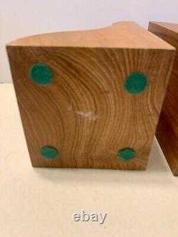 Mid-Century Danish Modern Teak Wood Bookends BROSTROM Denmark Minimalist