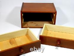 Mid Century Danish Teak Furniture Denmark Desk Drawer Organizer Jewelry Box