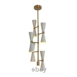 Mid Century Sputnik Ten Light Chandelier Modern Handmade Brass Ceiling Light Fix