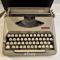 Mid-century Danish Modern Royal Crescent Typewriter Clean & Working New Ribbon