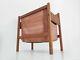 Mid-century Danish Rosewood And Leather Magazine Rack