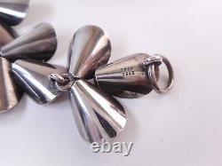 NE Niels Erik From Denmark Mid Century Modern Sterling Leaf Flower Bracelet