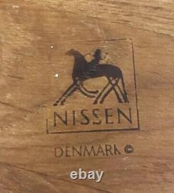 Nissen Teak Staved Salad Bowl Denmark Richard Nissen Danish Modern