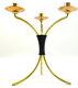 Rare 60s Danish Modern Small Mid Century String Brass Candle Stick Candle Holder