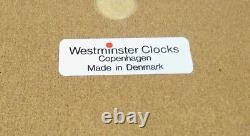 Rare Danish Modern Original MID Century 60s Teak Vintage Wall Clock Denmark