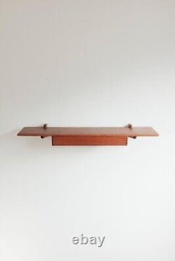 Rare Floating Teak Shelf by Aksel Kjersgaard / 1960's Mid Century Danish Design