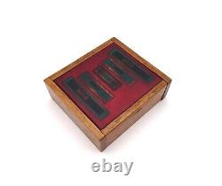 Rare MID Century Danish Modern Teak Abstract Enamel Jewelry Box Bunge Schibensky