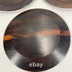 Set of 6 ESA Denmark Rosewood 11 Charger Plates Danish Mid Century