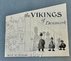 Set of Three Mid-Century Danish Vikings Figures with Box by Jacob Jensen