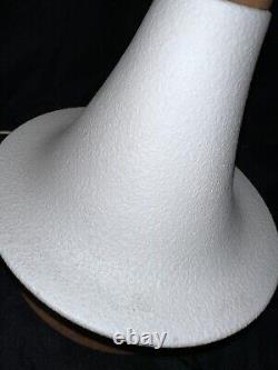 VTG 50s Mid Century Danish Teak & White Ceramic Table Genie Lamp 28