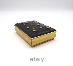 Very Rare Vintage MID Century Danish Modern Brass Dots Jewelry Artist Box Case