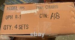 Vintage 1970s NEW IN BOX Set of 4 Danish Modern Teak Side Dining Chairs D-Scan